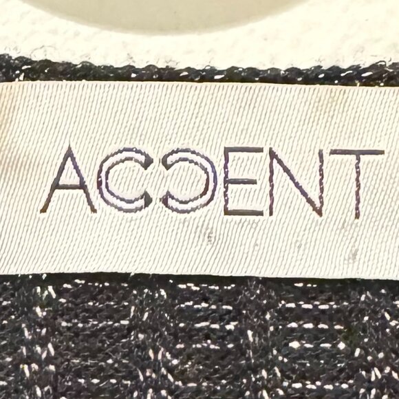 Accent Black Shimmer Metallic Cardigan | Size L | 42” Long - Picture 6 of 7